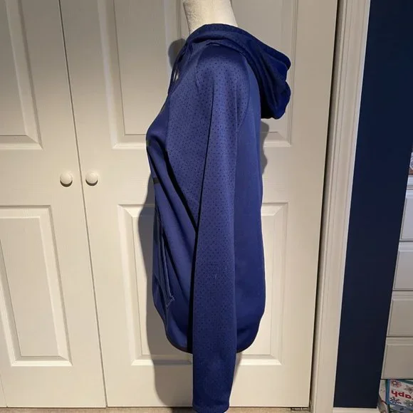 Nike Women's Size Small Royal Blue Sweatshirt Therma-Fit Hooded Hoody Hoodie EUC - Picture 2 of 9